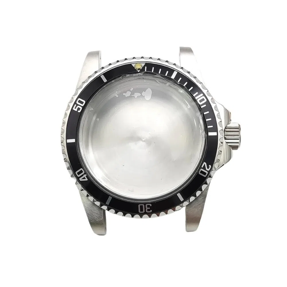 Automatisches mechanisches Herrenuhrgehäuse, 39 mm, wasserdicht, Vintage-Blasenspiegel, Edelstahlgehäuse, passend for NH35/36/38/4R-Uhrwerk
