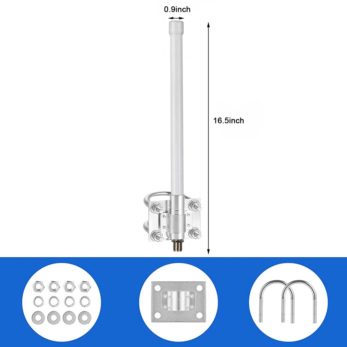 1090 MHz 978 MHz Dual Band ADS-B Antenne Flightaware Outdoor 5dBi Fiberglas Antenne mit 3 m Verlängerung SMA Kabel, Erhöhen Sie Fangabstand und Anzahl Eifagur