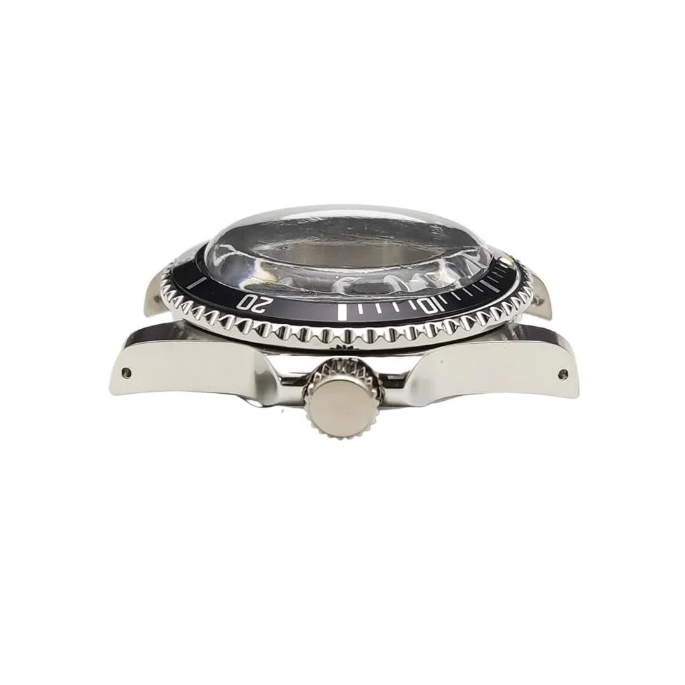 Automatisches mechanisches Herrenuhrgehäuse, 39 mm, wasserdicht, Vintage-Blasenspiegel, Edelstahlgehäuse, passend for NH35/36/38/4R-Uhrwerk