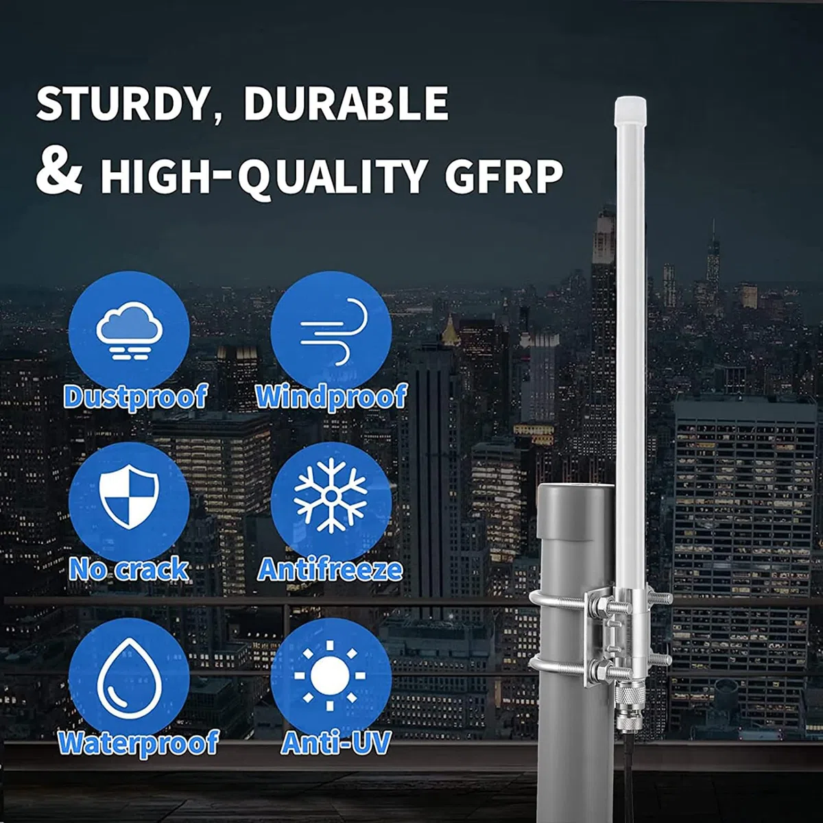 1090 MHz 978 MHz Dual Band ADS-B Antenne Flightaware Outdoor 5dBi Fiberglas Antenne mit 3 m Verlängerung SMA Kabel, Erhöhen Sie Fangabstand und Anzahl Eifagur