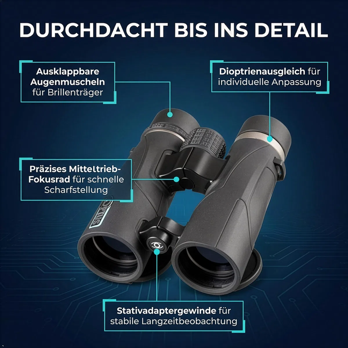 Optus Fernglas für Vogelbeobachtung 10x42 mit Mehrschichtvergütung