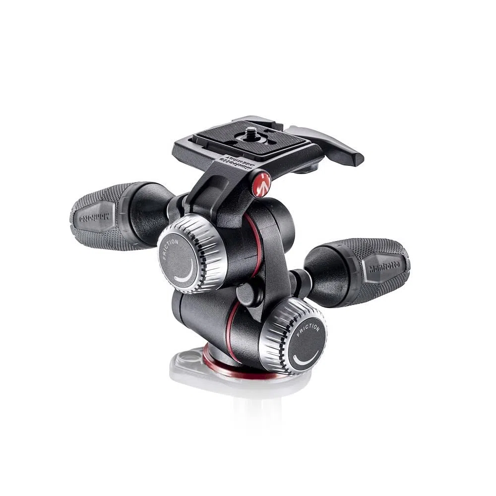 Manfrotto X-PRO 3-Wege-Stativkopf, für Kamerastative, flüssiger Kugelkopf, Kamerastabilisator, Fotografiezubehör für Inhaltserstellung, professionelle Fotografie