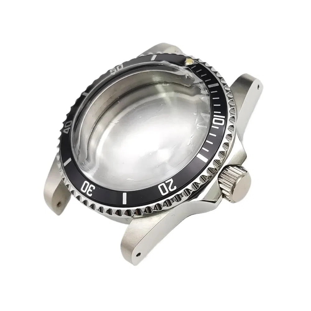 Automatisches mechanisches Herrenuhrgehäuse, 39 mm, wasserdicht, Vintage-Blasenspiegel, Edelstahlgehäuse, passend for NH35/36/38/4R-Uhrwerk
