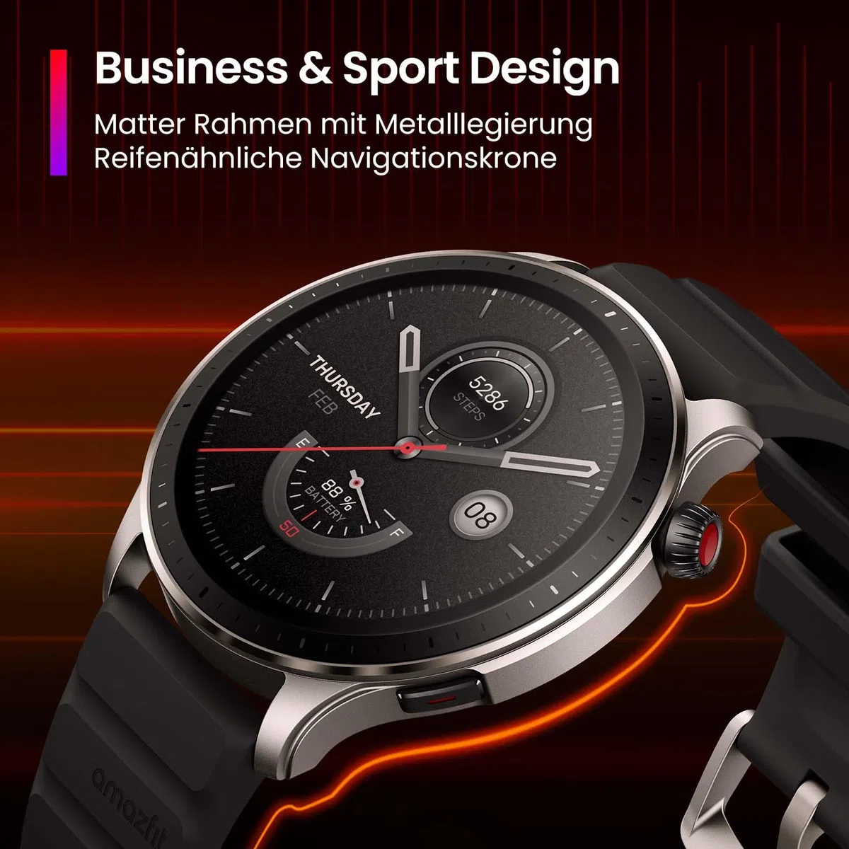 Amazfit GTR 4 Smartwatch mit Telefonieren über Bluetooth und Musikspeicher,1.43” AMOLED Display,150 Sportmodi,Alexa,14 Tage Akkulaufzeit,präzises GPS-Tracking für Herren Damen