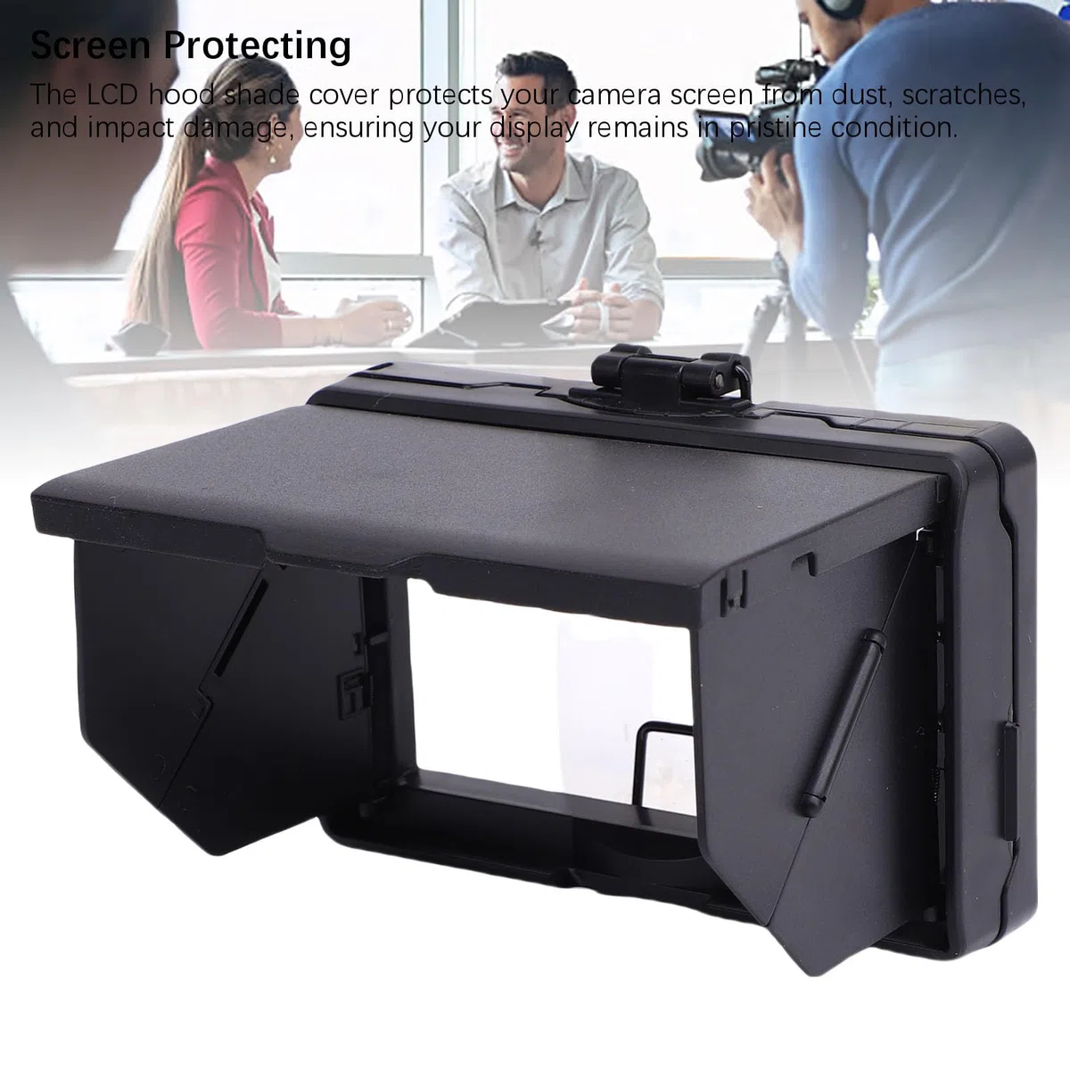 LCD-Kamera-Bildschirmhaube, Sonnenschutz, blendfreie Sucherabdeckung für kompatible Kameras