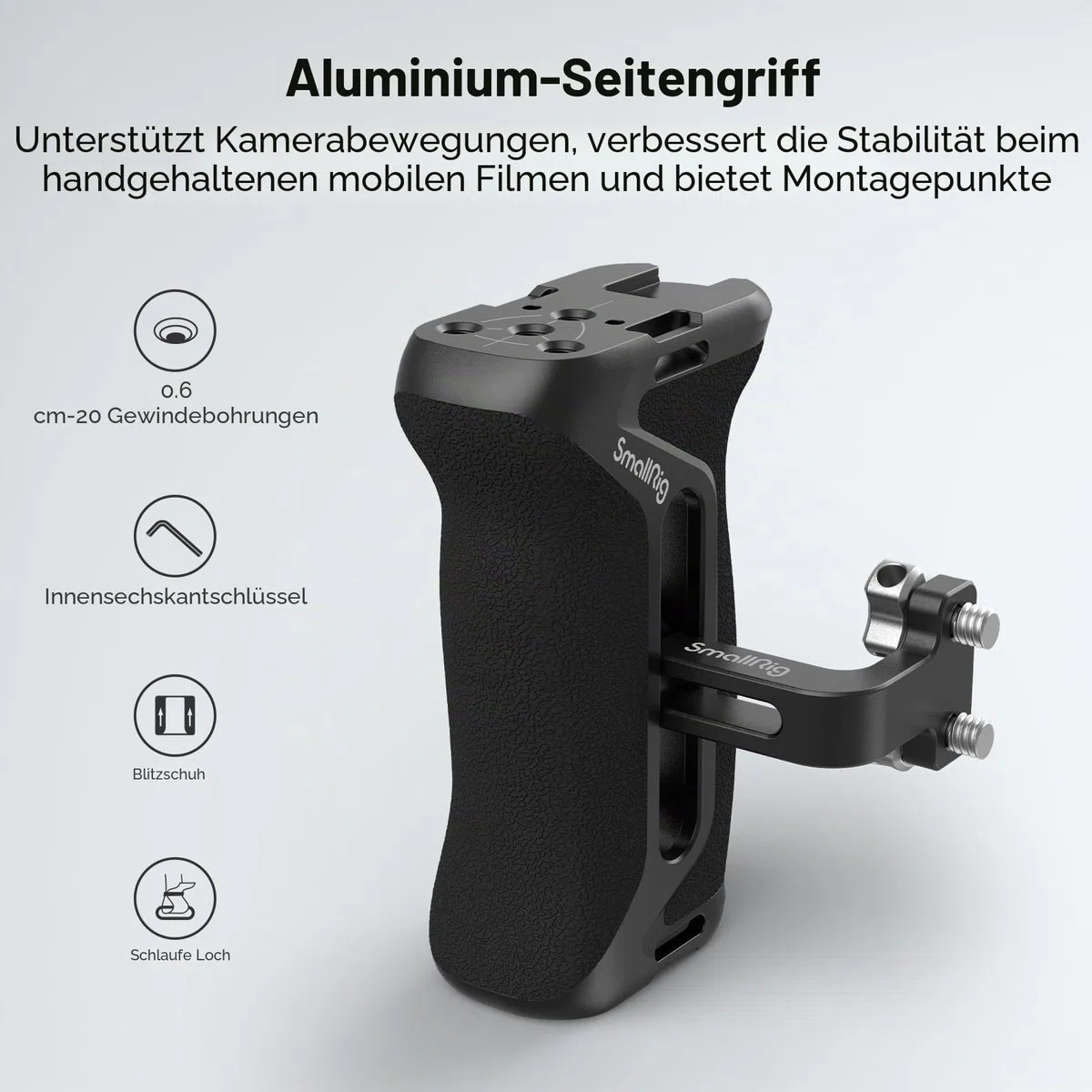 SMALLRIG HawkLock Schnellwechsel-Cage-Kit für Sony Alpha 7R V/Alpha 7S III/Alpha 1/Alpha 7R IV/Alpha 7 IV/Alpha 7 V, Vollkäfig mit oberem & seitlichem Griff, Kabelklemme (verbesserte Version) - 3669D