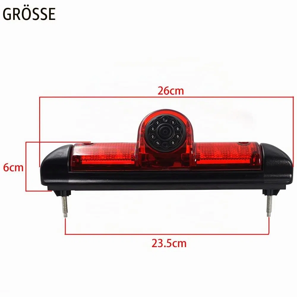 Auto Dritte Dach Top Mount Bremsleuchte Kamera Bremslicht Rückfahrkamera für Citroen Jumper/FIAT DUCATO X250 / Peugeot Boxer +7.0" Zoll Monitor TFT Bildschirm LKW KFZ LCD Display E-Mark