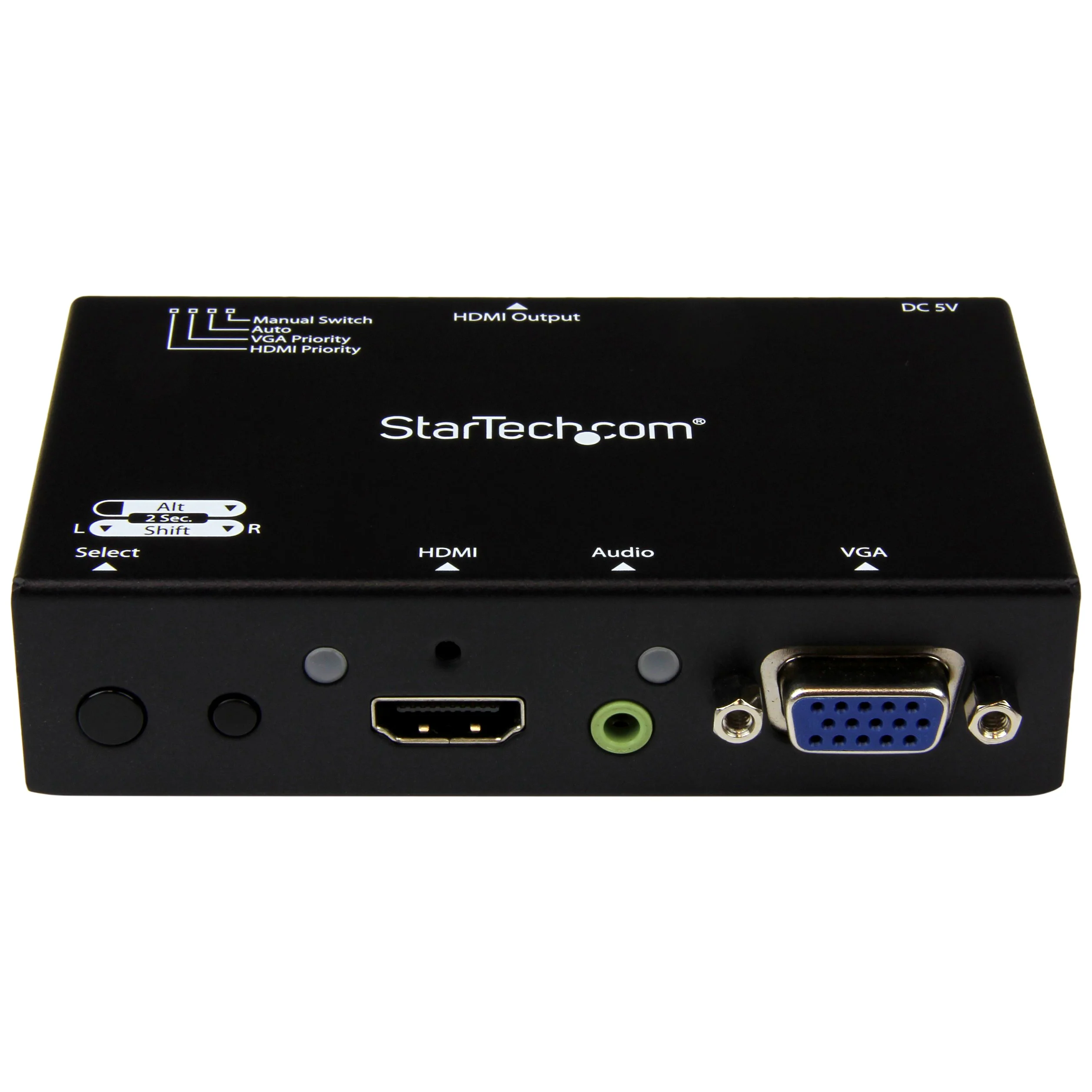 StarTech.com 2 Port VGA + HMDI auf HDMI Konverter Switch / Verteiler mit Vorrangsschaltung - Multiformat HDMI/VGA Auto Umschalter 1080p