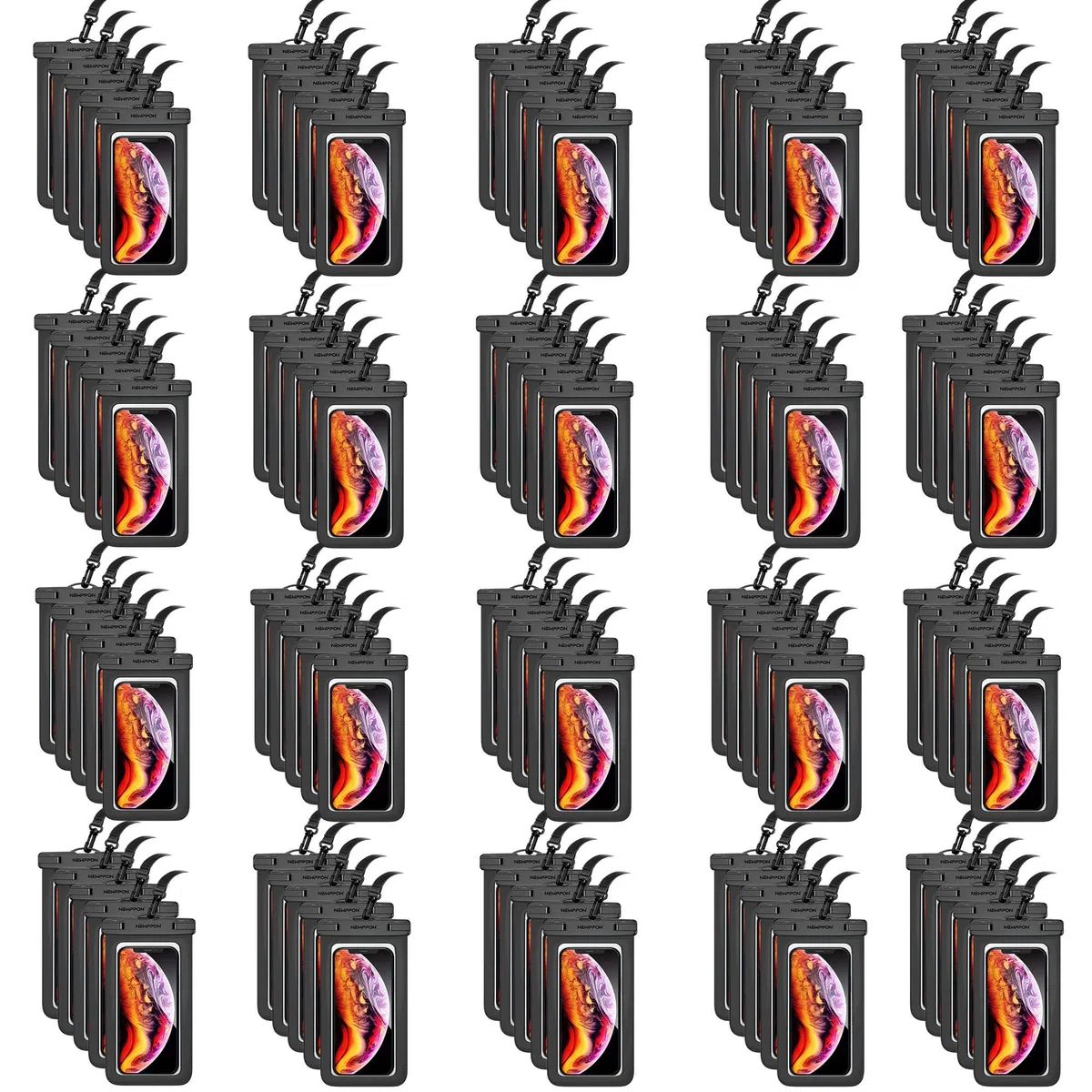 Wasserdichte Handy-Tasche für iPhone 17, 16, 15 Pro Max Plus, Samsung Galaxy S25, S24, Ultra Note für Strand, Schwimmen, 21,6 cm, wasserdicht, 100 Stück